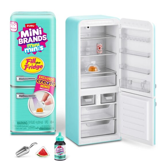 Mini Brands Minis Fill the Fridge Light Up REFRIGERATOR Playset, Blind Surprise - Picture 4 of 4
